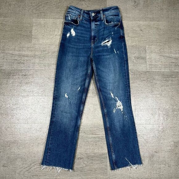 We The Free High Rise Slim Straight Jeans, Intentional Distressed, Women’s 26 - Picture 3 of 11